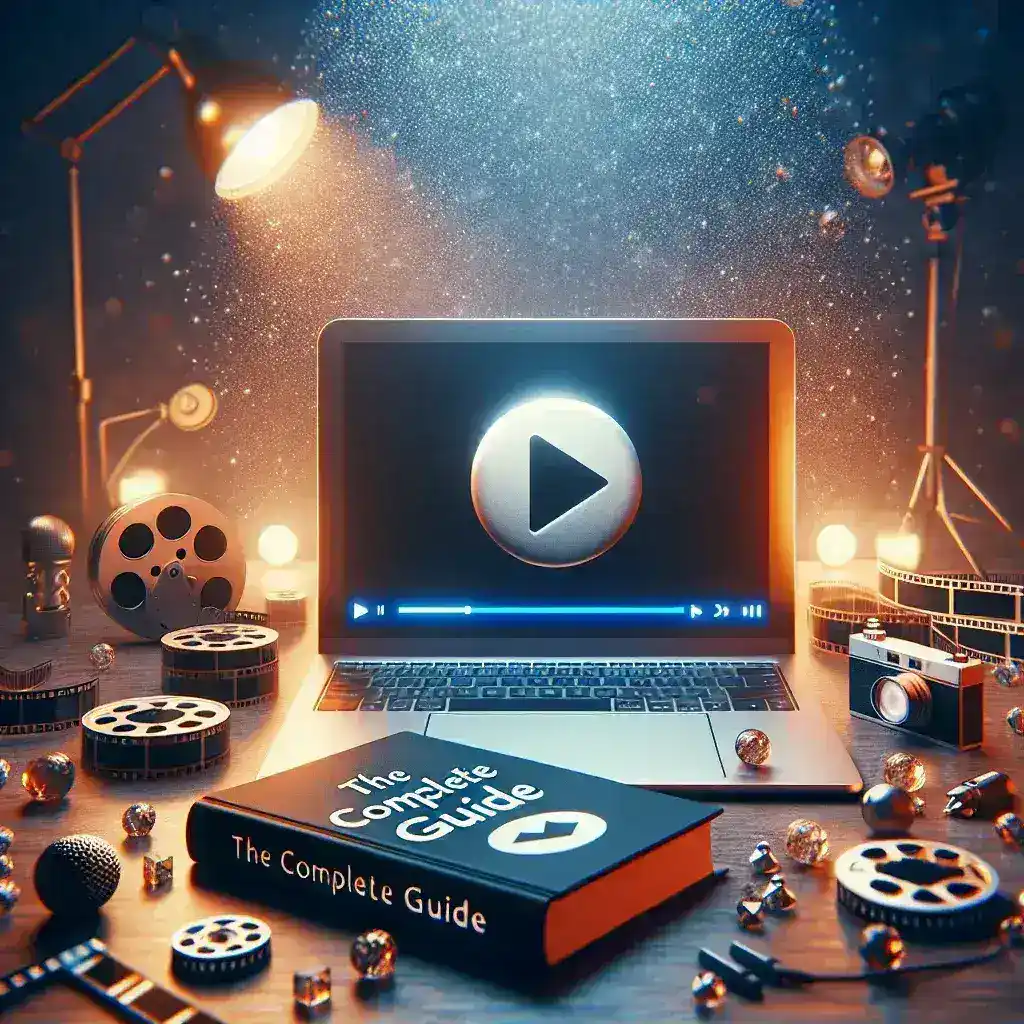 "Person using a YouTube video downloader on a laptop to save videos offline, highlighting the features of popular YouTube downloaders in a guide."